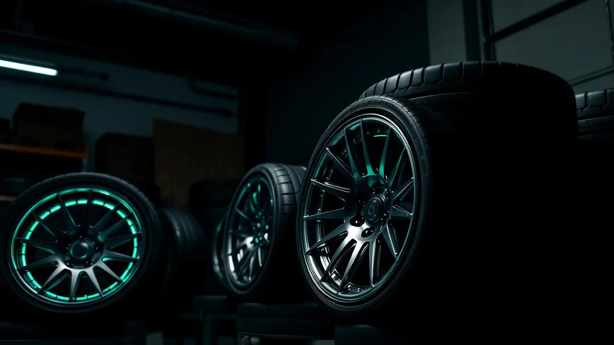 Premium performance tires and custom alloy wheels in the Kraken Detail shop